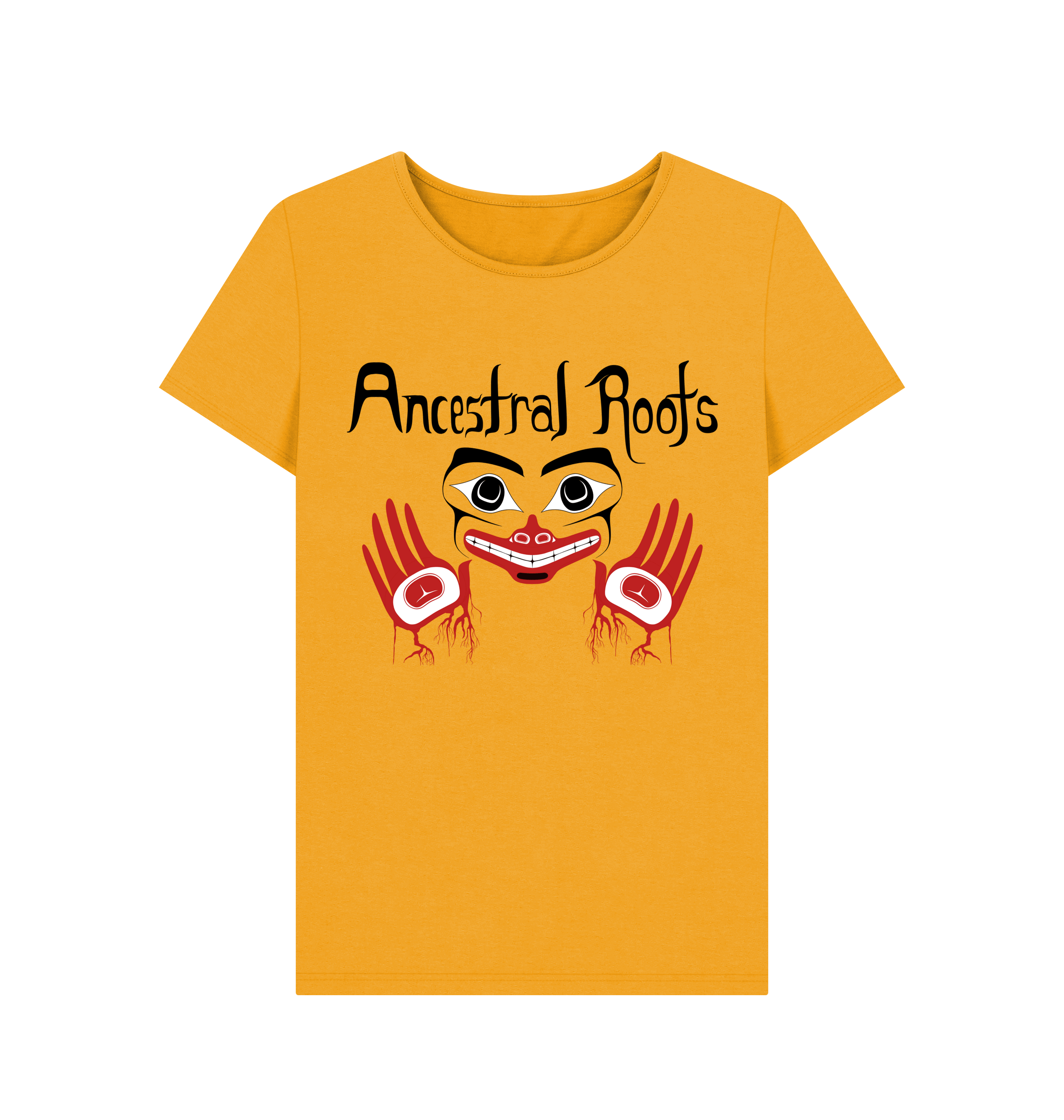 Mustard Printed T-shirt Front