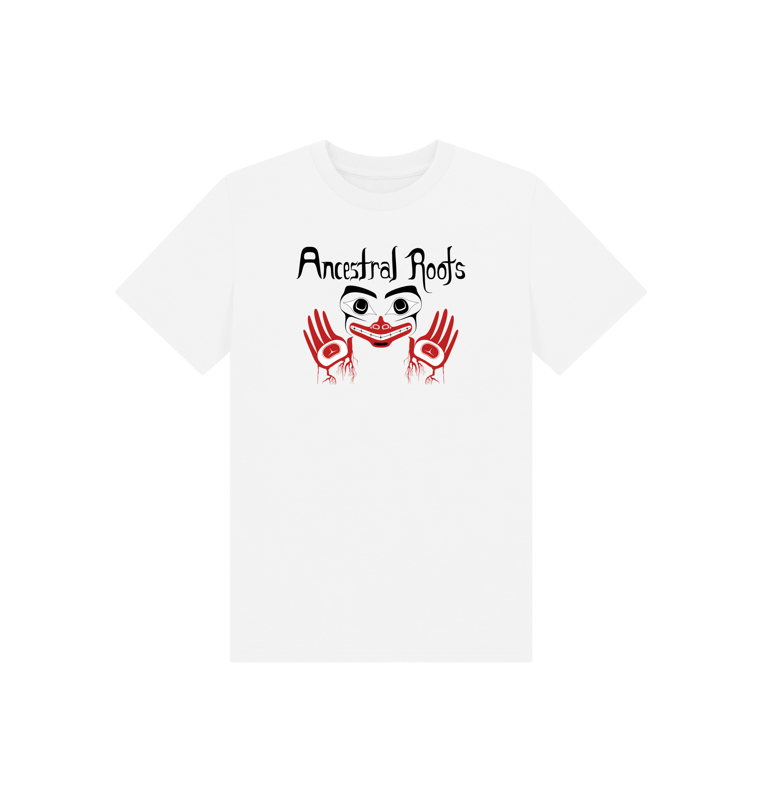 White Printed Kids T-Shirt Front