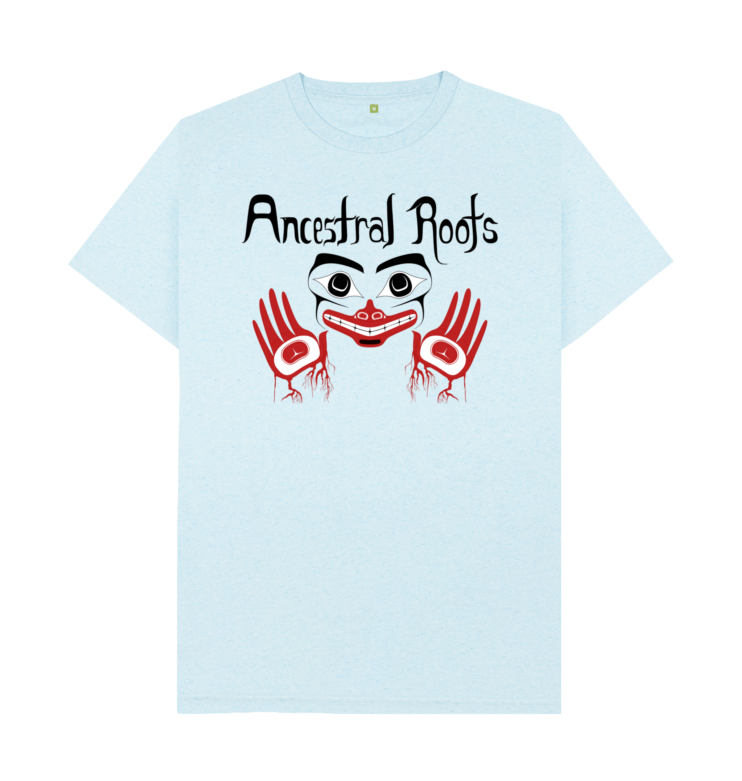 Light Blue Recycled Printed T-Shirt Front