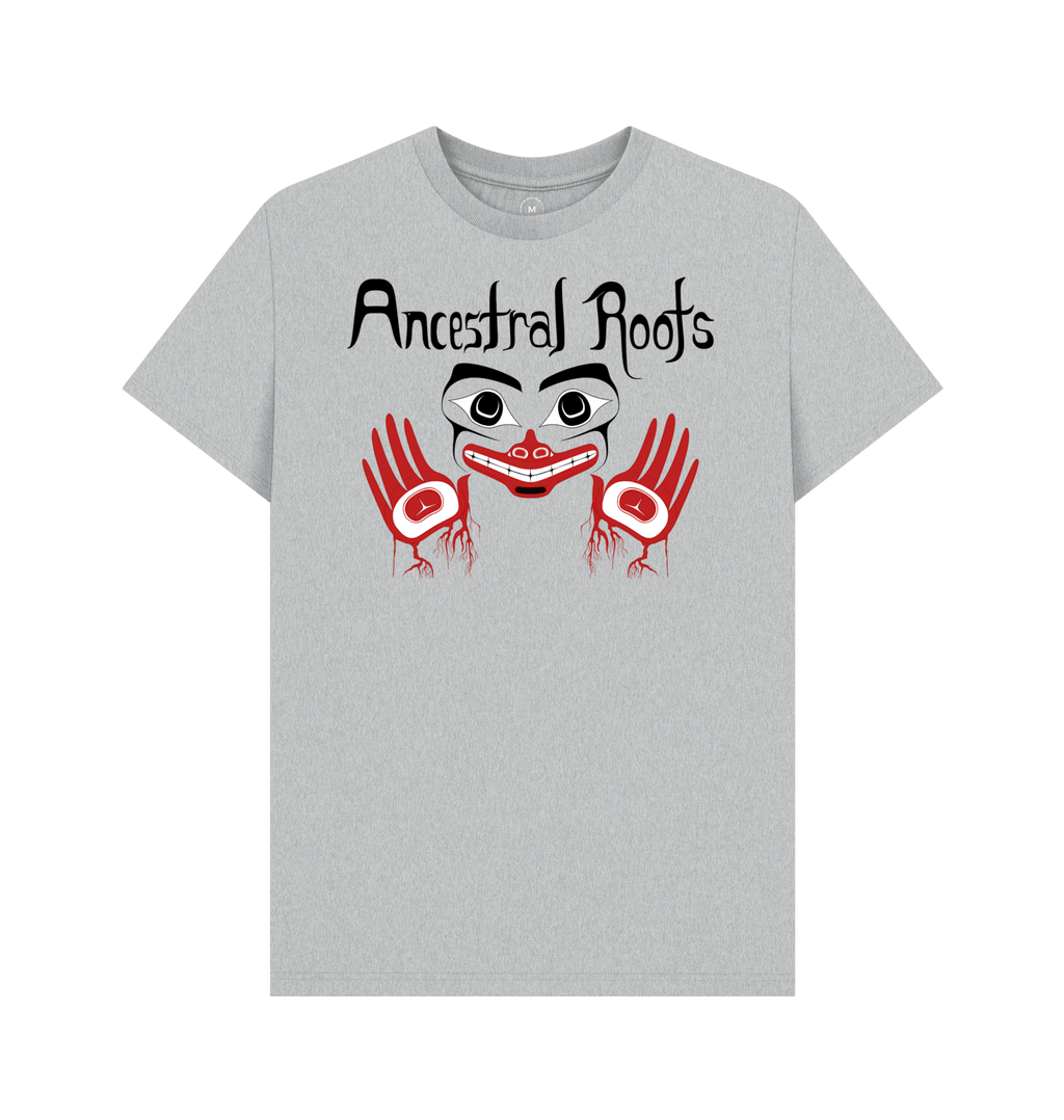 Grey Recycled Printed T-Shirt Front