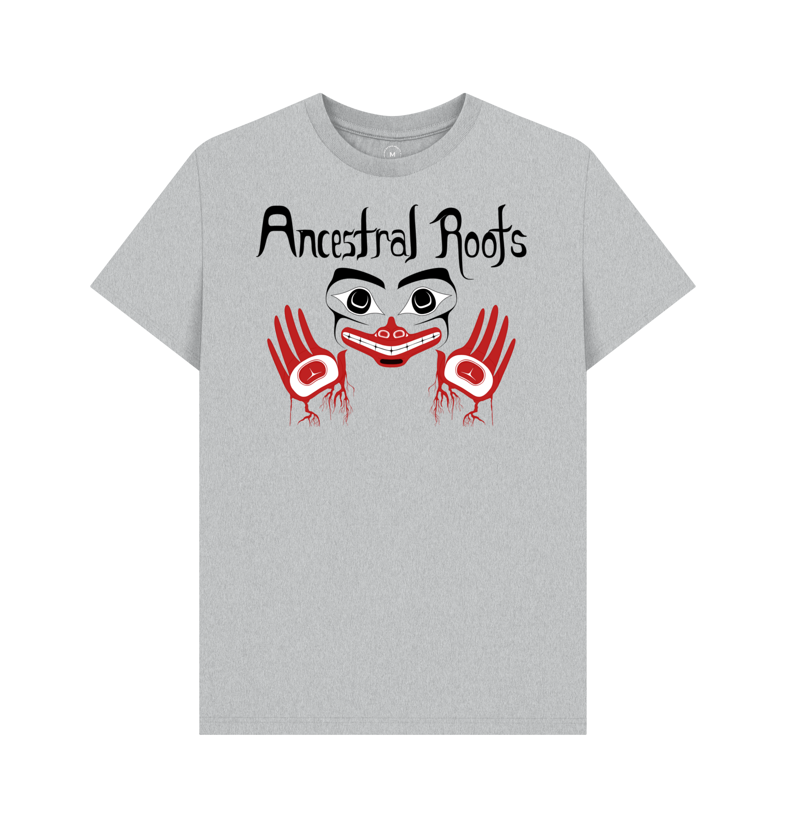 Grey Recycled Printed T-Shirt Front