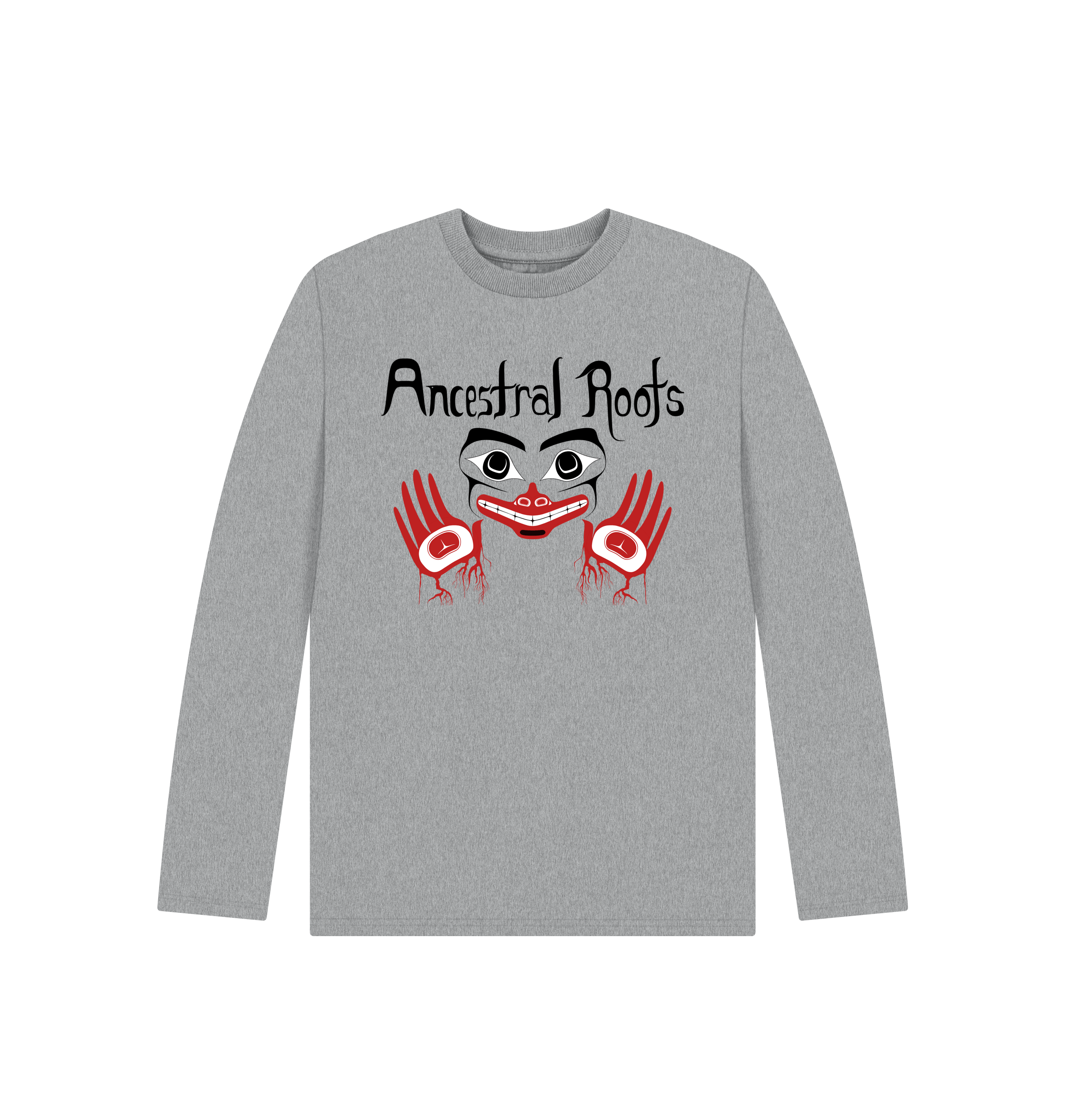 Athletic Grey Printed Kids T-Shirt Front