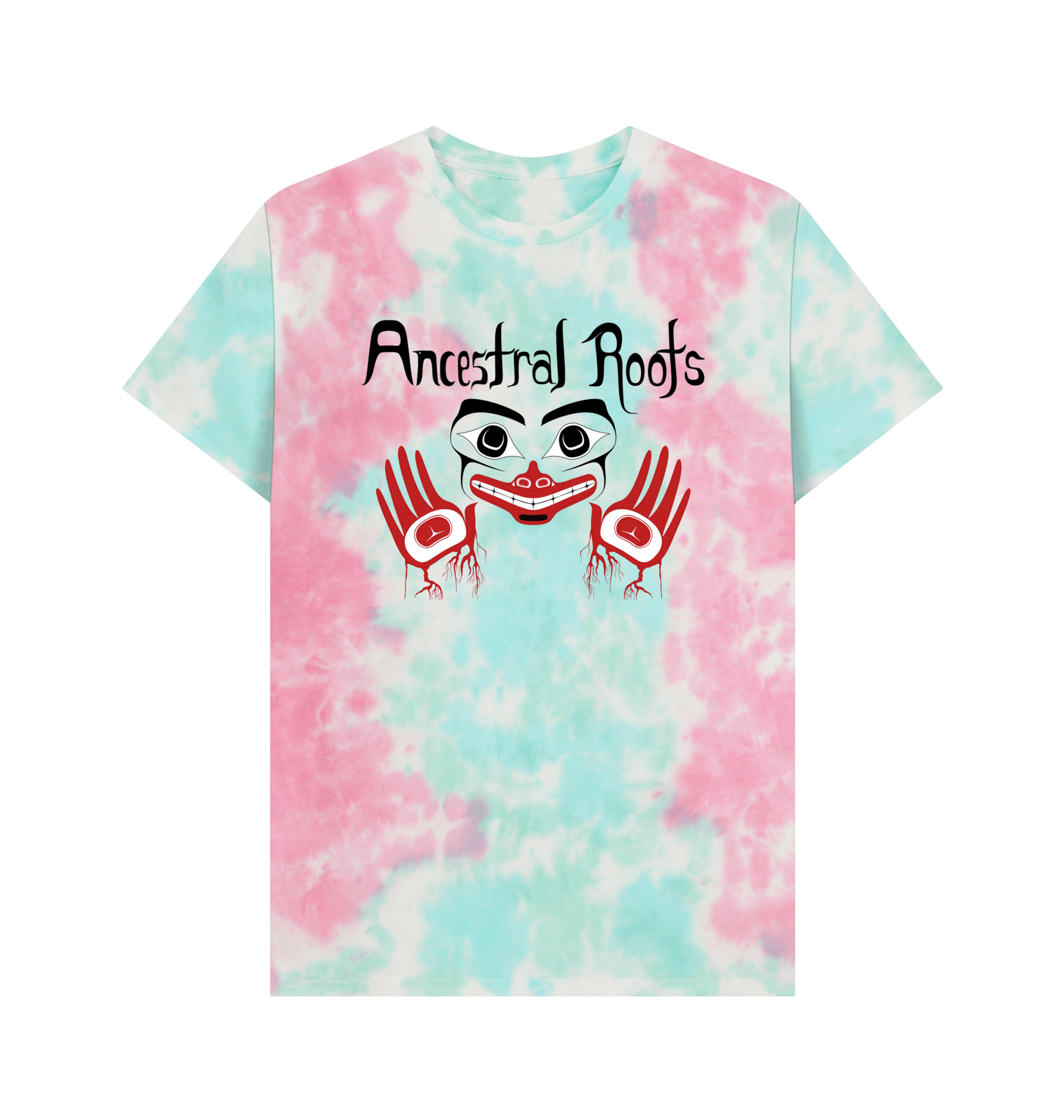 Pastel Tie Dye Printed Premium T-Shirt Front