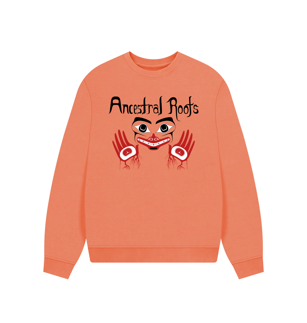 Apricot Printed Sweater Front
