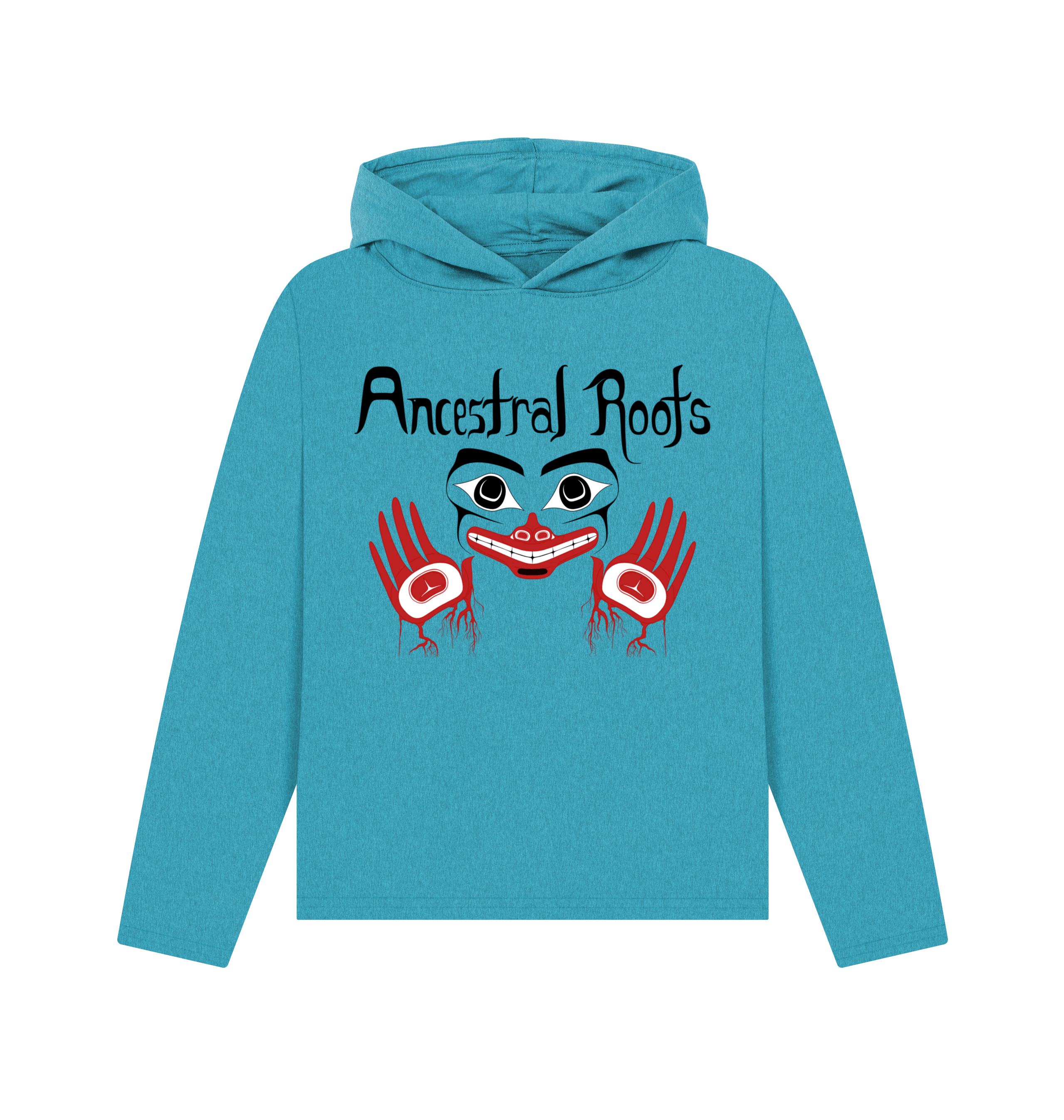 Ocean Blue Recycled Hoody Front
