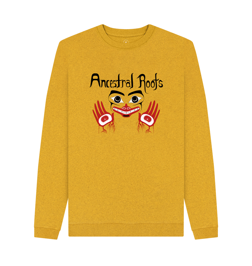 Sunflower Yellow Recycled Printed Sweater Front
