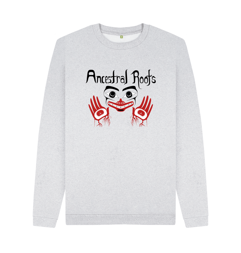 Grey Recycled Printed Sweater Front