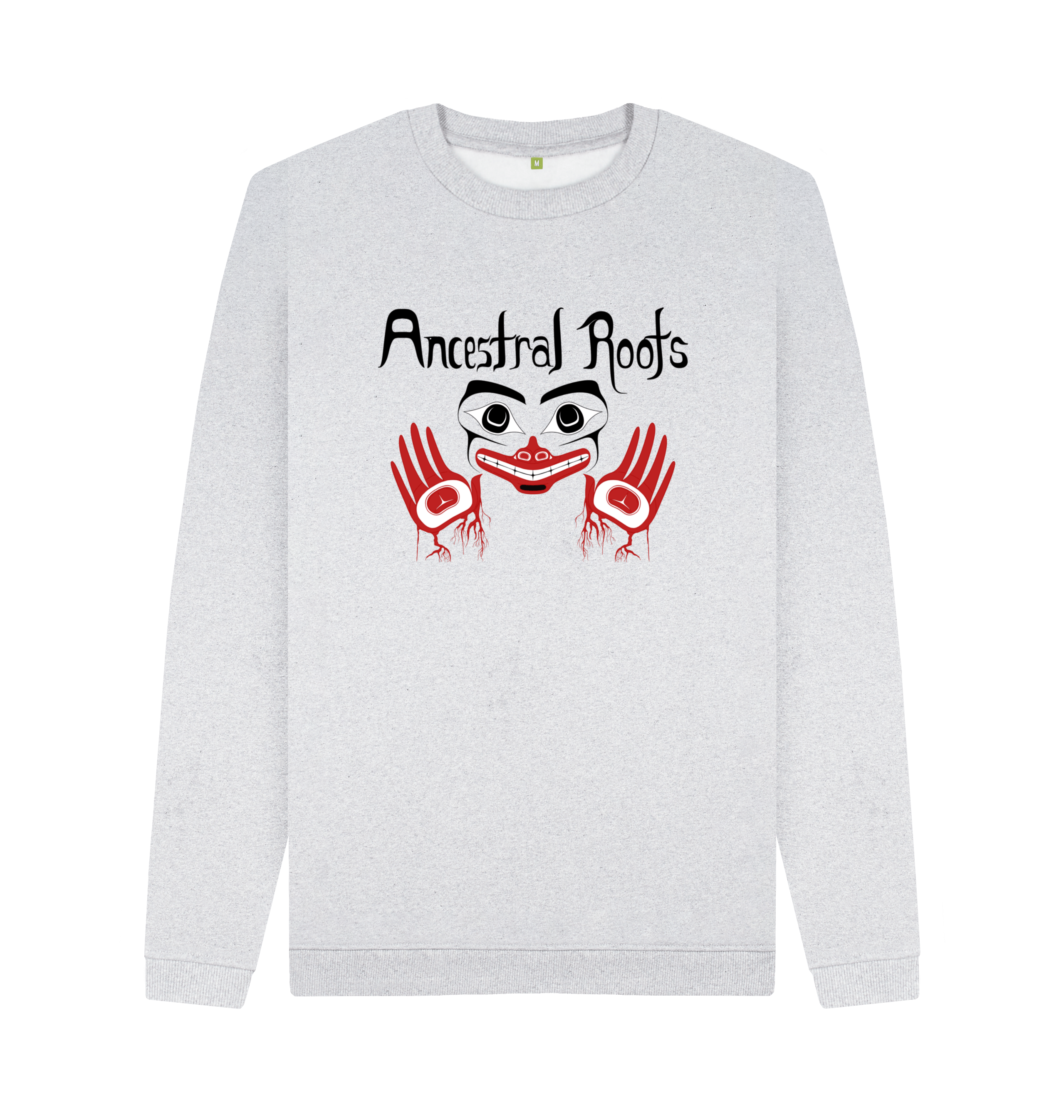 Grey Recycled Printed Sweater Front