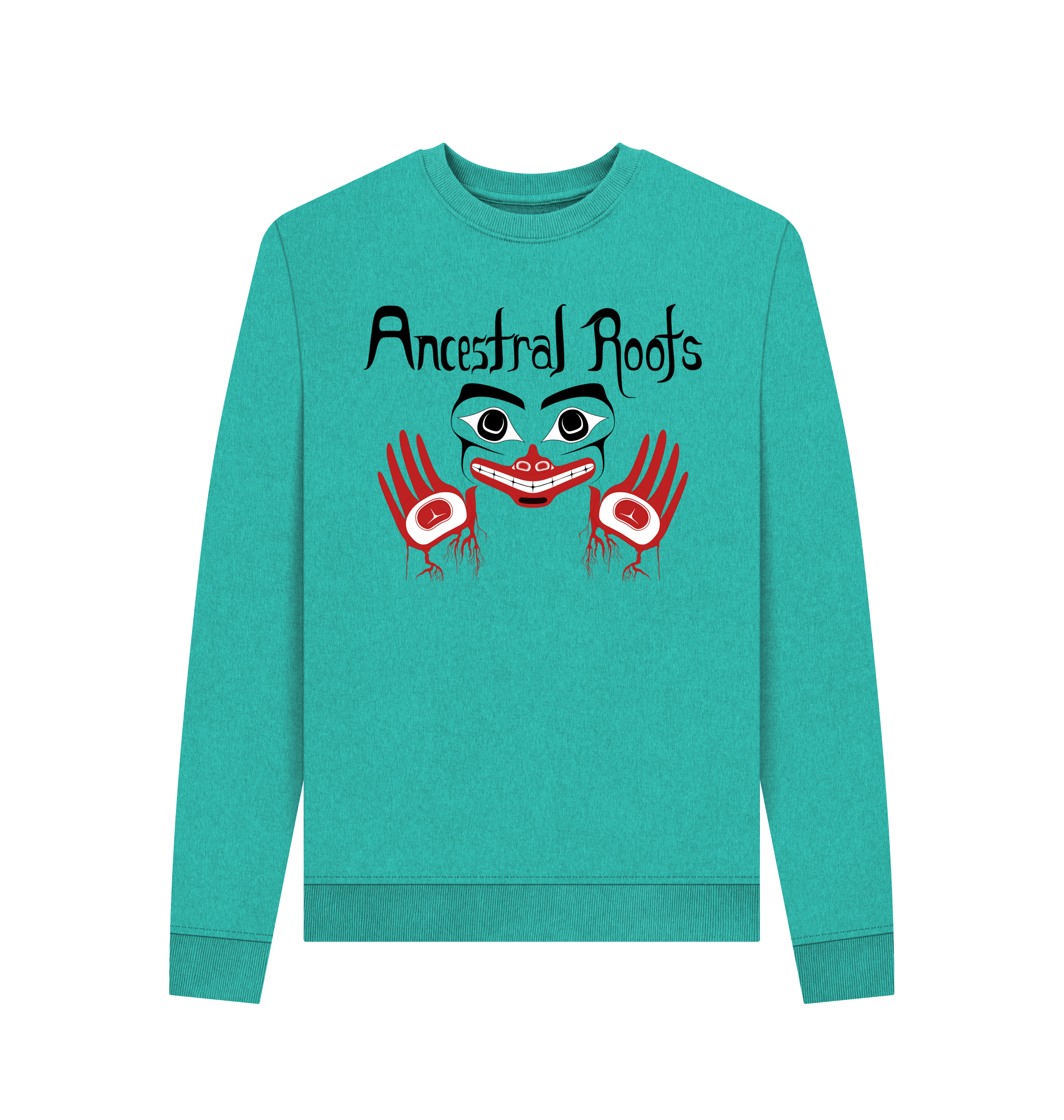Seagrass Green Recycled Printed Sweater Front