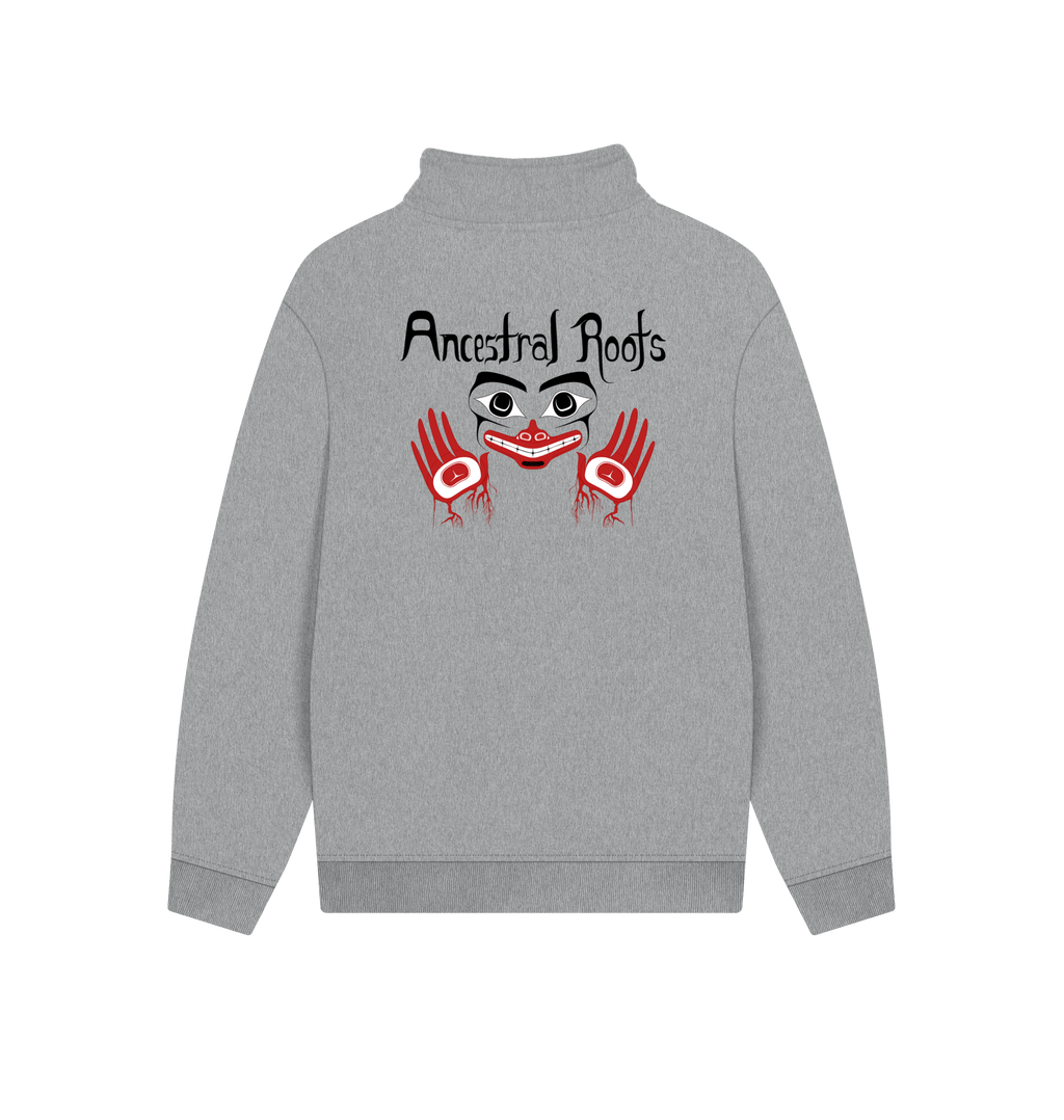 Athletic Grey Printed Sweater Back