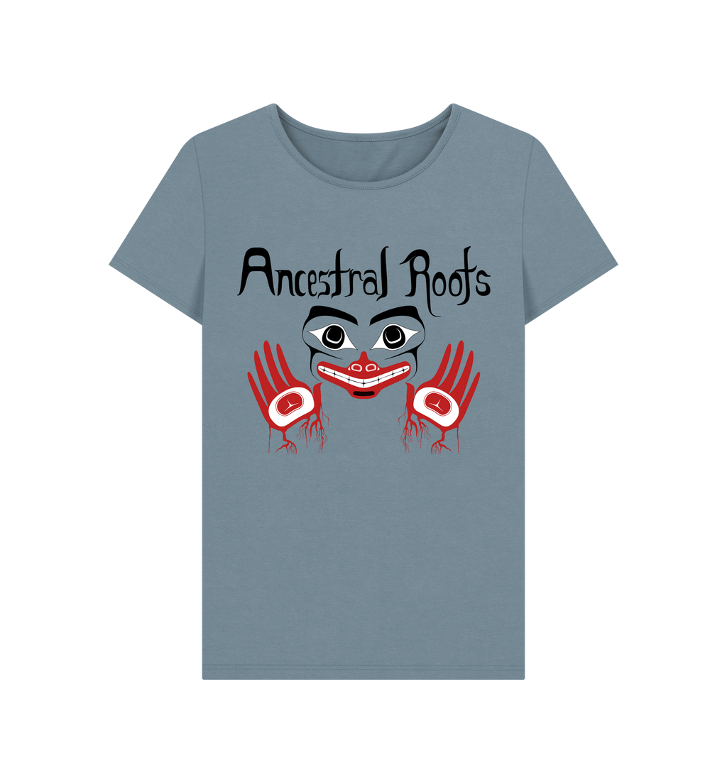 Stone Blue Printed T-shirt Front