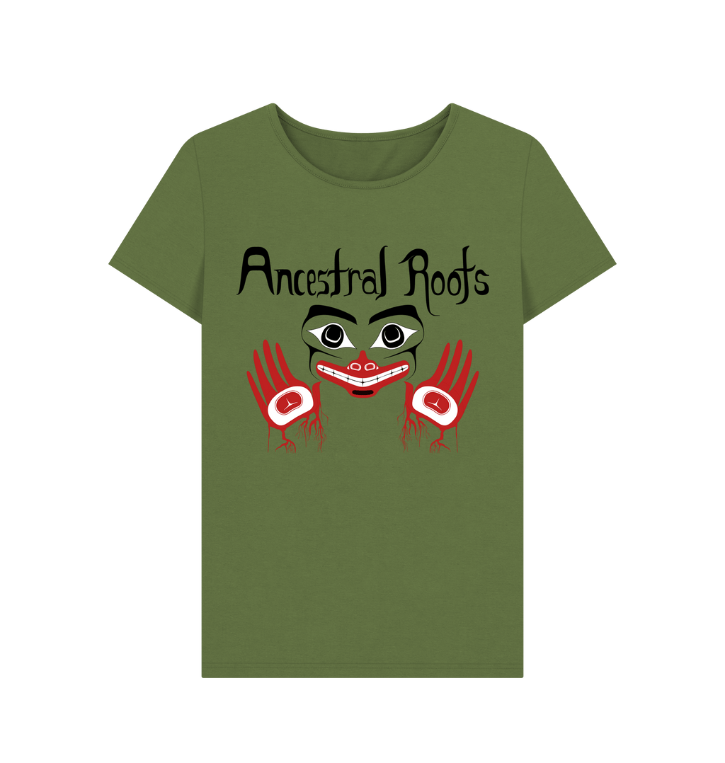 Khaki Printed T-shirt Front