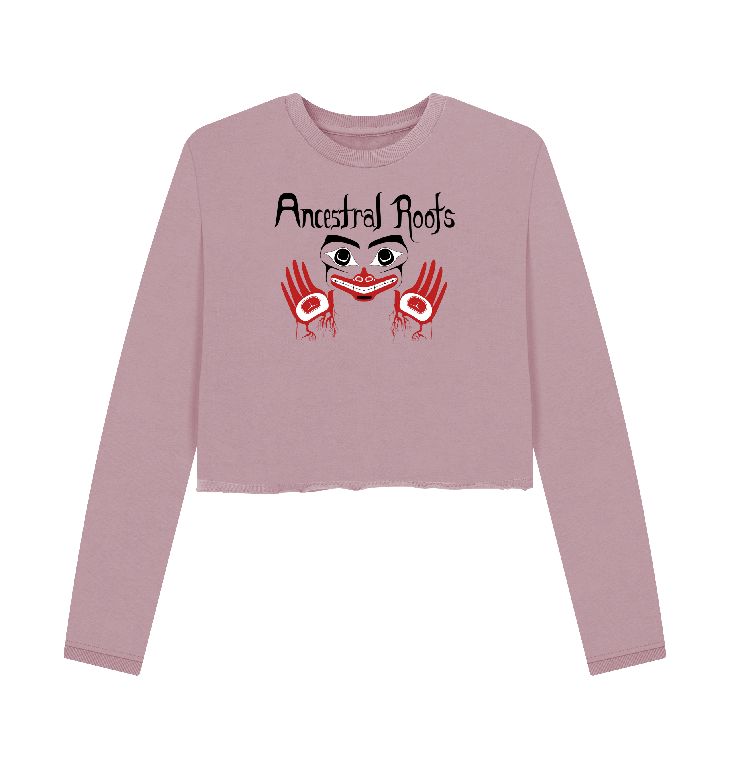 Mauve Printed Boxy Jumpers Front