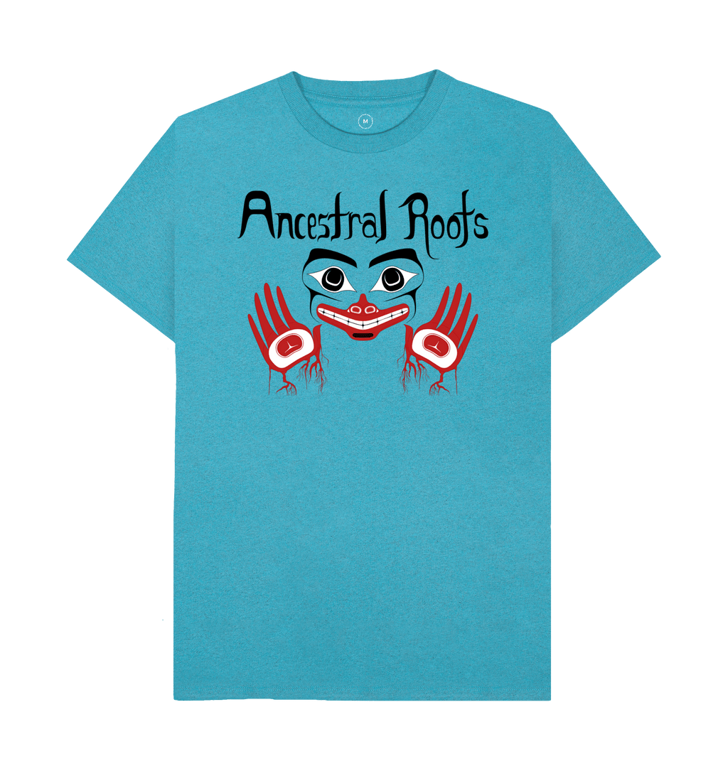 Ocean Blue Recycled Printed T-Shirt Front