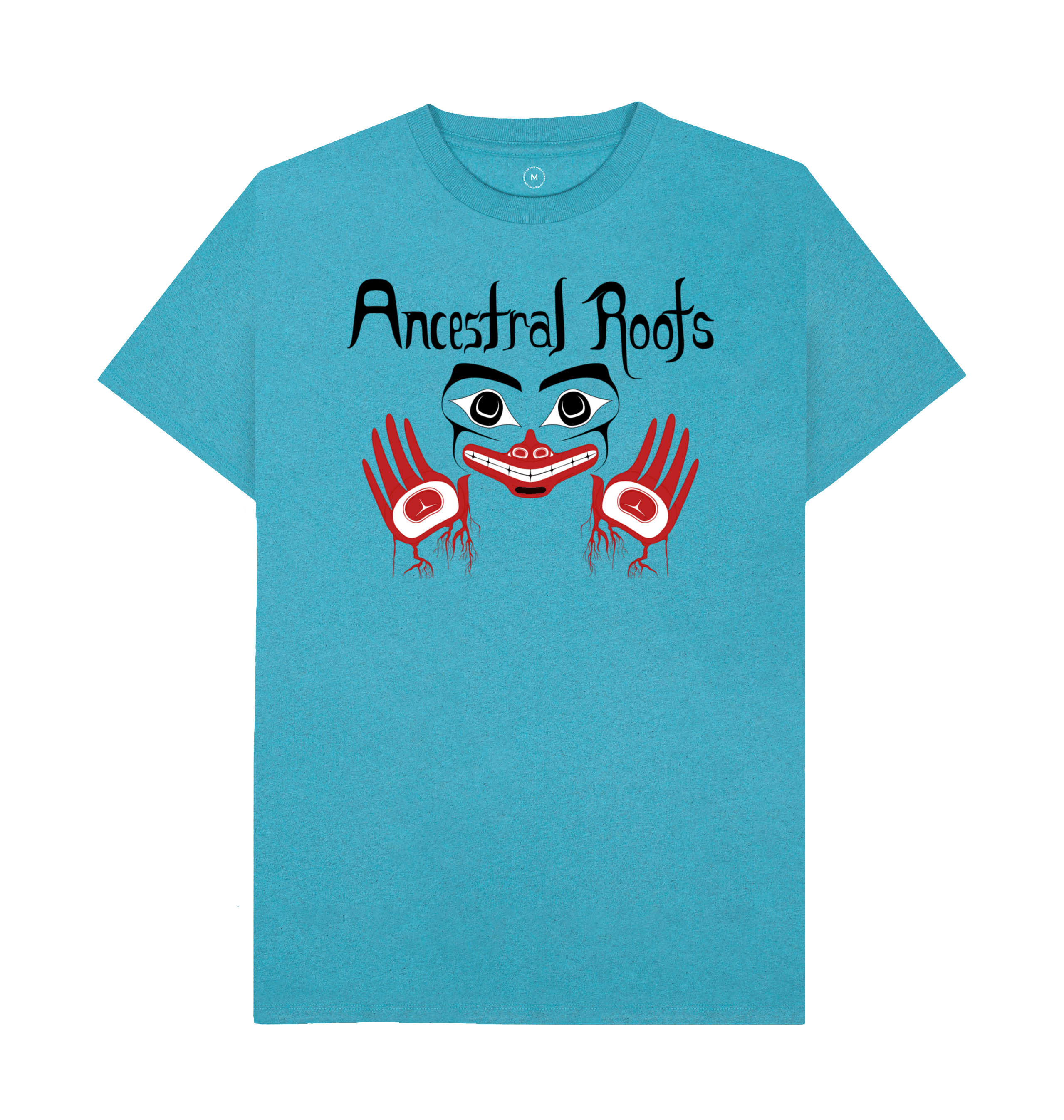 Ocean Blue Recycled Printed T-Shirt Front