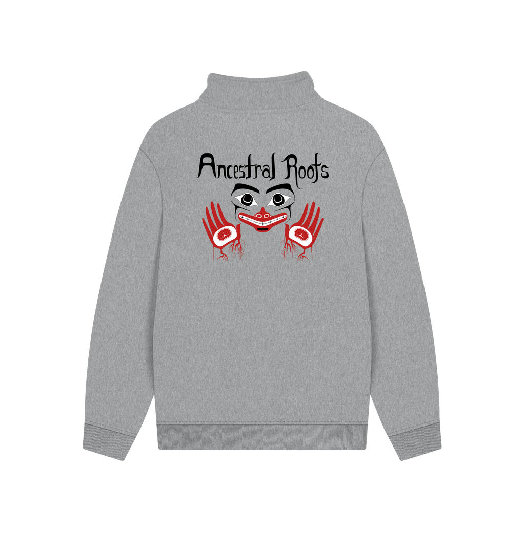 Athletic Grey Printed Sweater Back
