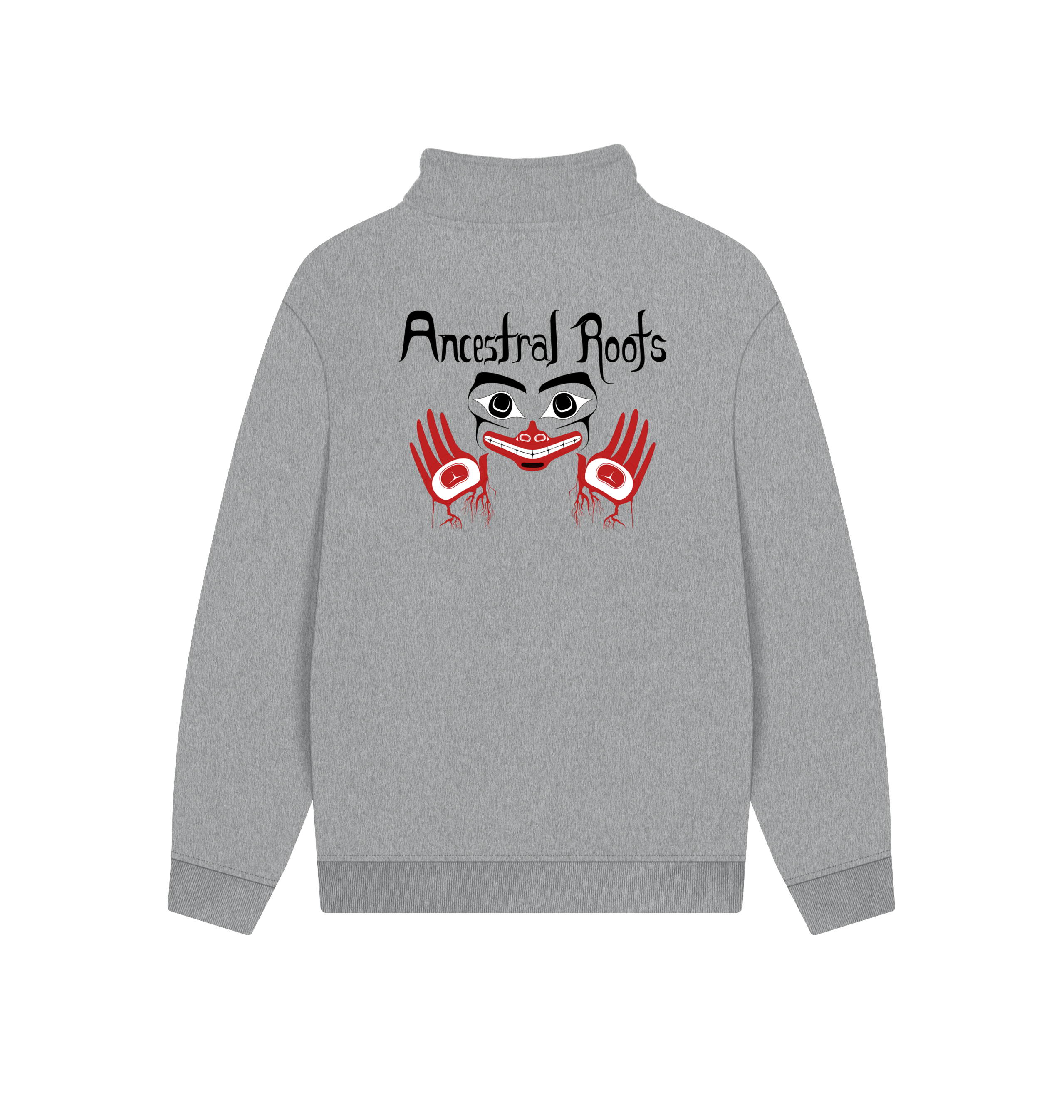 Athletic Grey Printed Sweater Back
