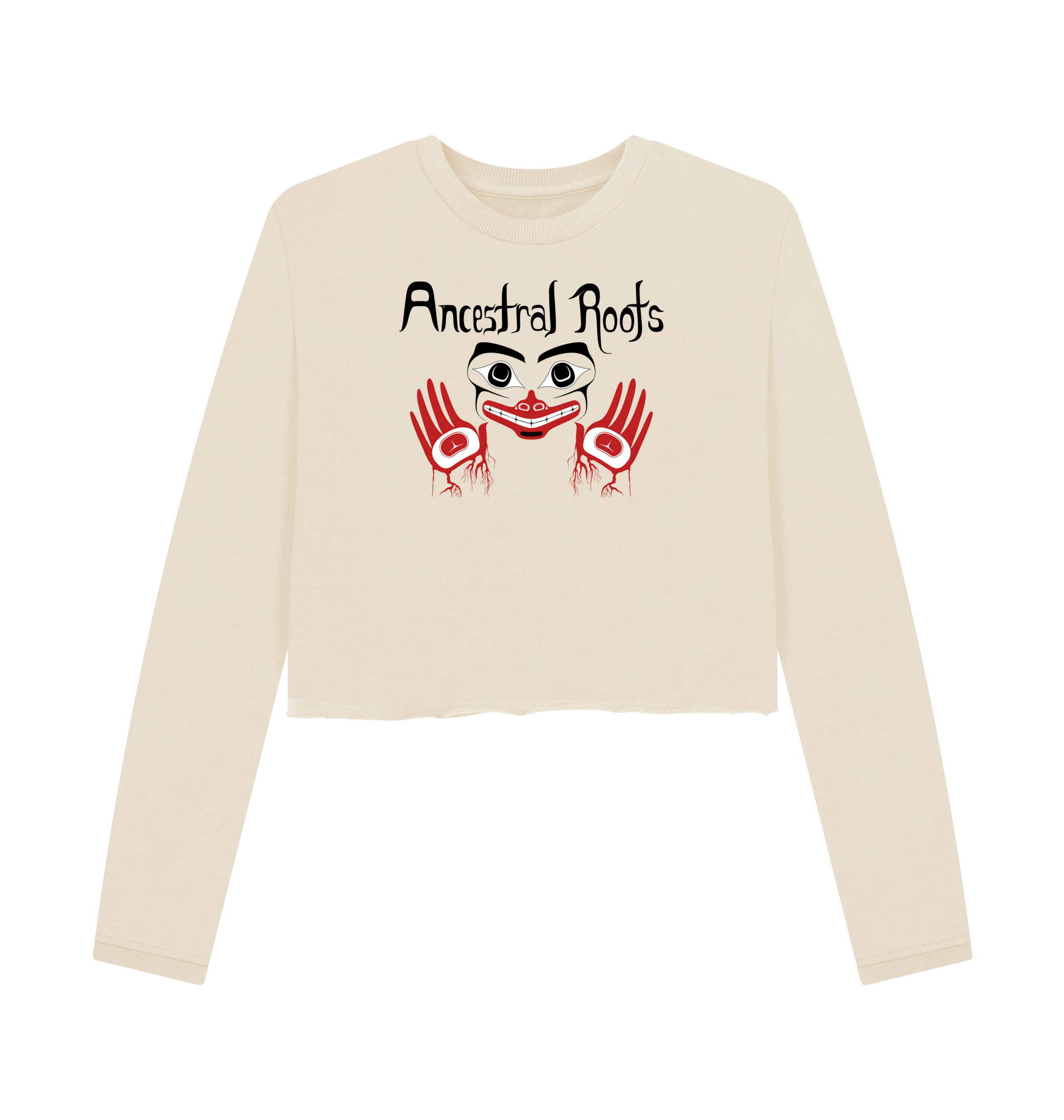 Oat Printed Boxy Jumpers Front