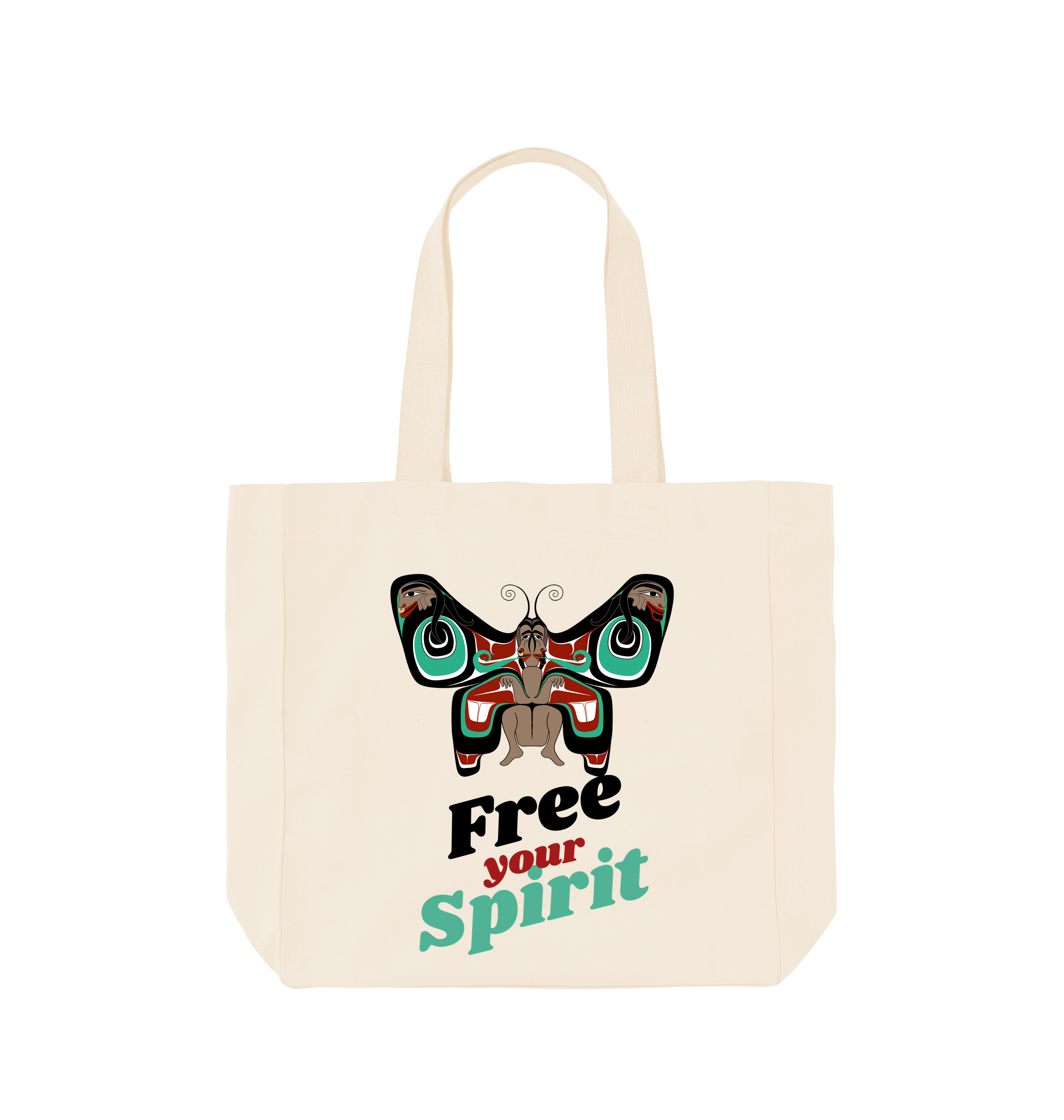 Natural Printed Bag Front