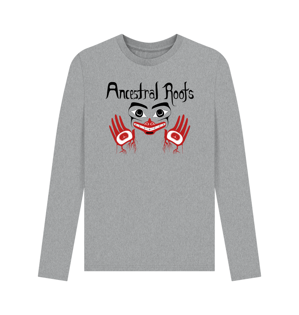 Athletic Grey Printed Long Sleeve T Shirt Front