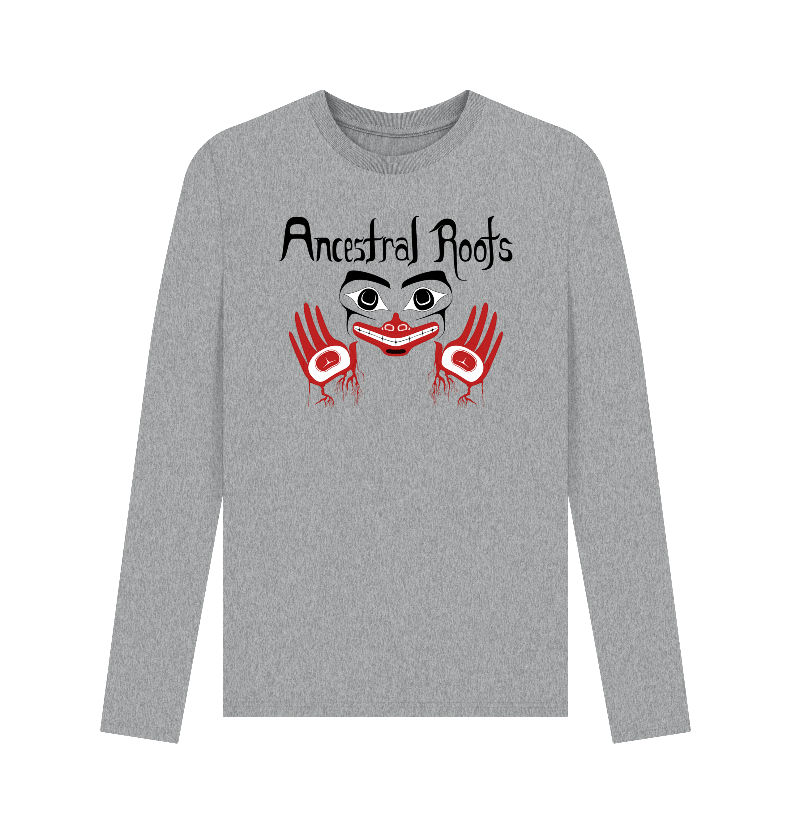 Athletic Grey Printed Long Sleeve T Shirt Front